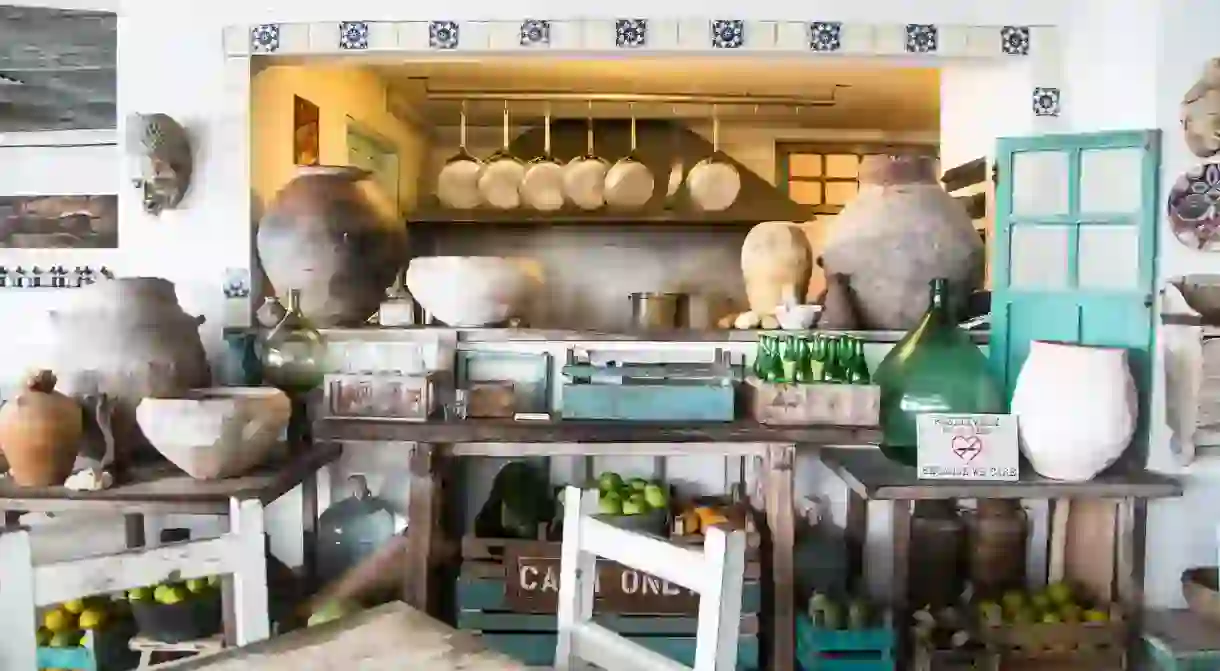 The open kitchen at Posada Margherita