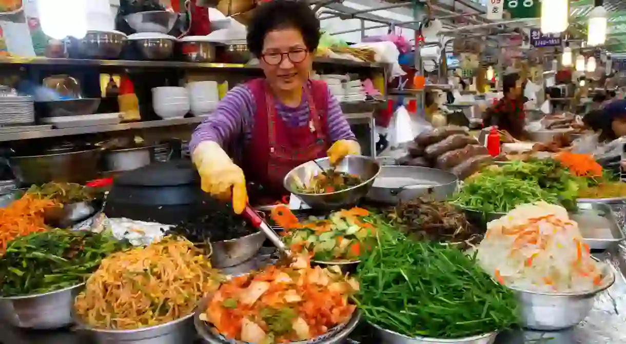 Markets including Gwangjang Market in Seoul offer plenty of choices for those on a plant-based diet