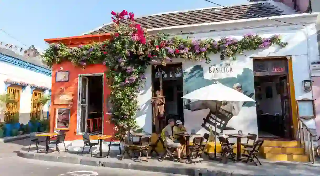 There is nothing like having a drink outside in Cartagena, Colombia