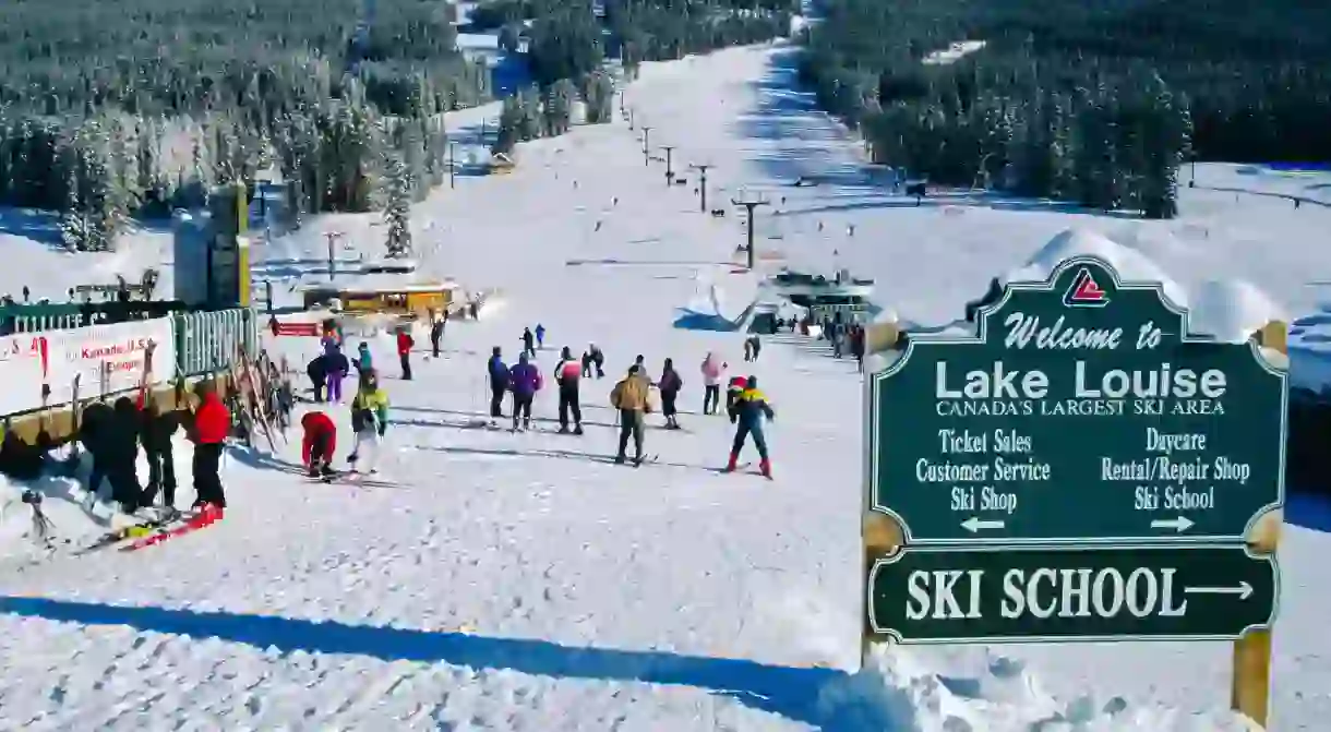 One the delights of the Banff region for little ones is learning to ski