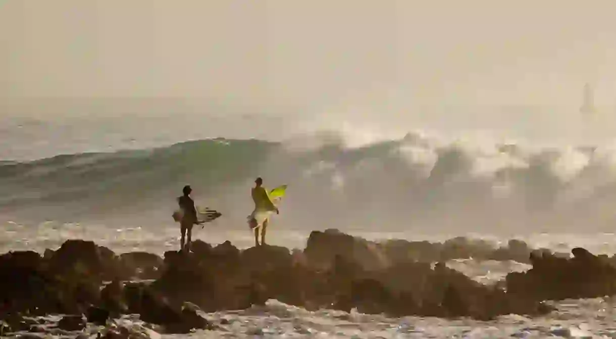 Waiting for the waves in Finistère, Brittany, France