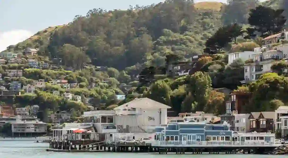 Sausalito is located just north of San Francisco across the Golden Gate Bridge