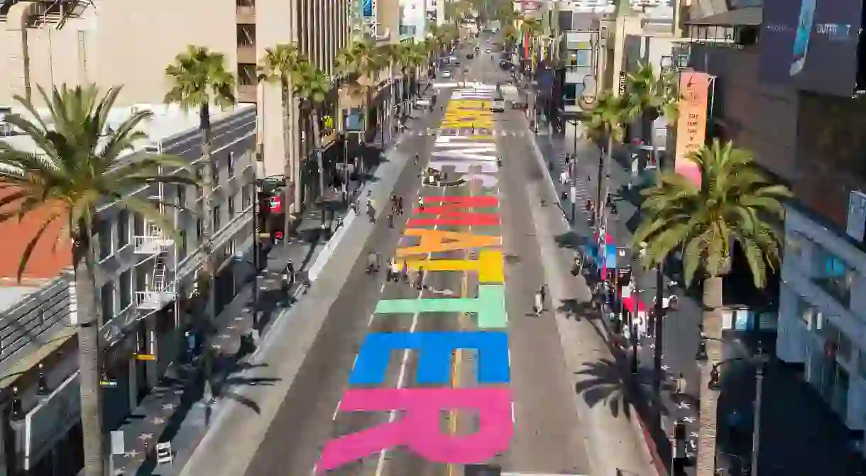 Los Angeles is just one American city to have created a beautiful mural, where a solidarity march between the LGBTQ and Black Lives Matter communities later took place