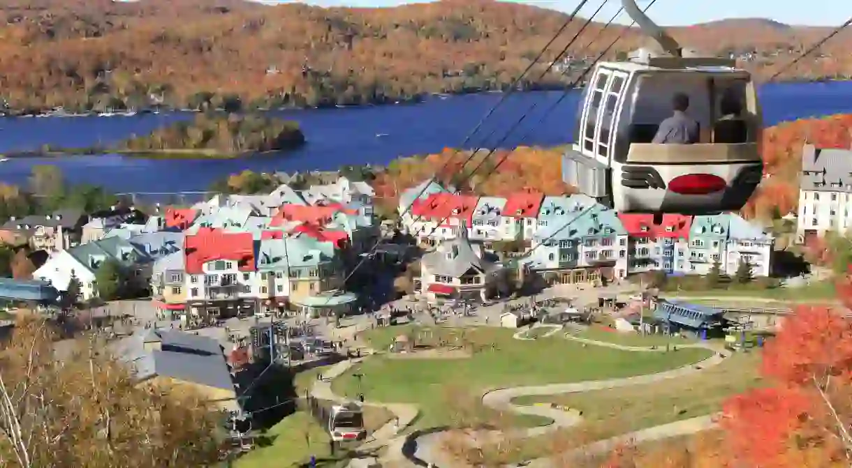 Take a day trip from Montreal and you can see some spectacular sights, including Mont-Tremblant lake and village