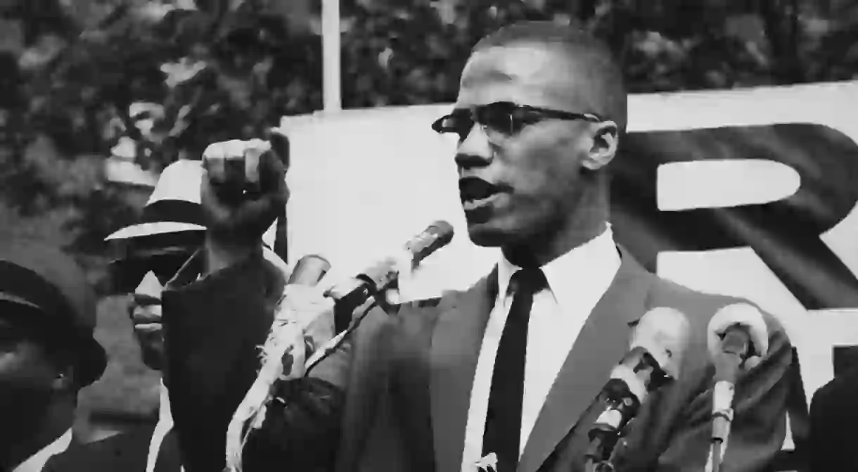 American civil rights leader Malcolm X, circa 1963