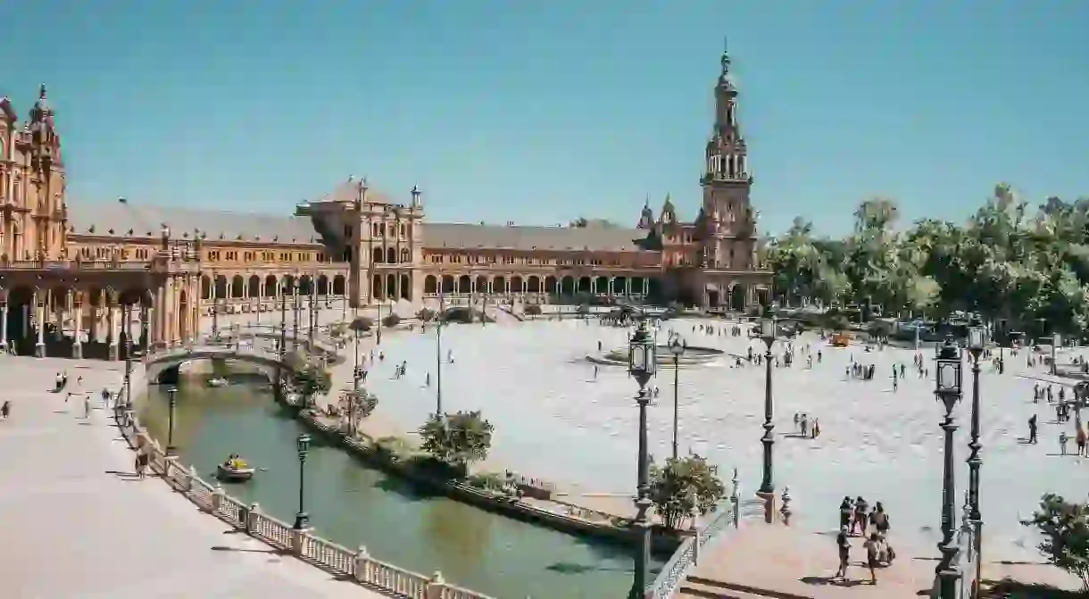 Plaza de España in Seville was built for the 1929 Ibero-American Exposition