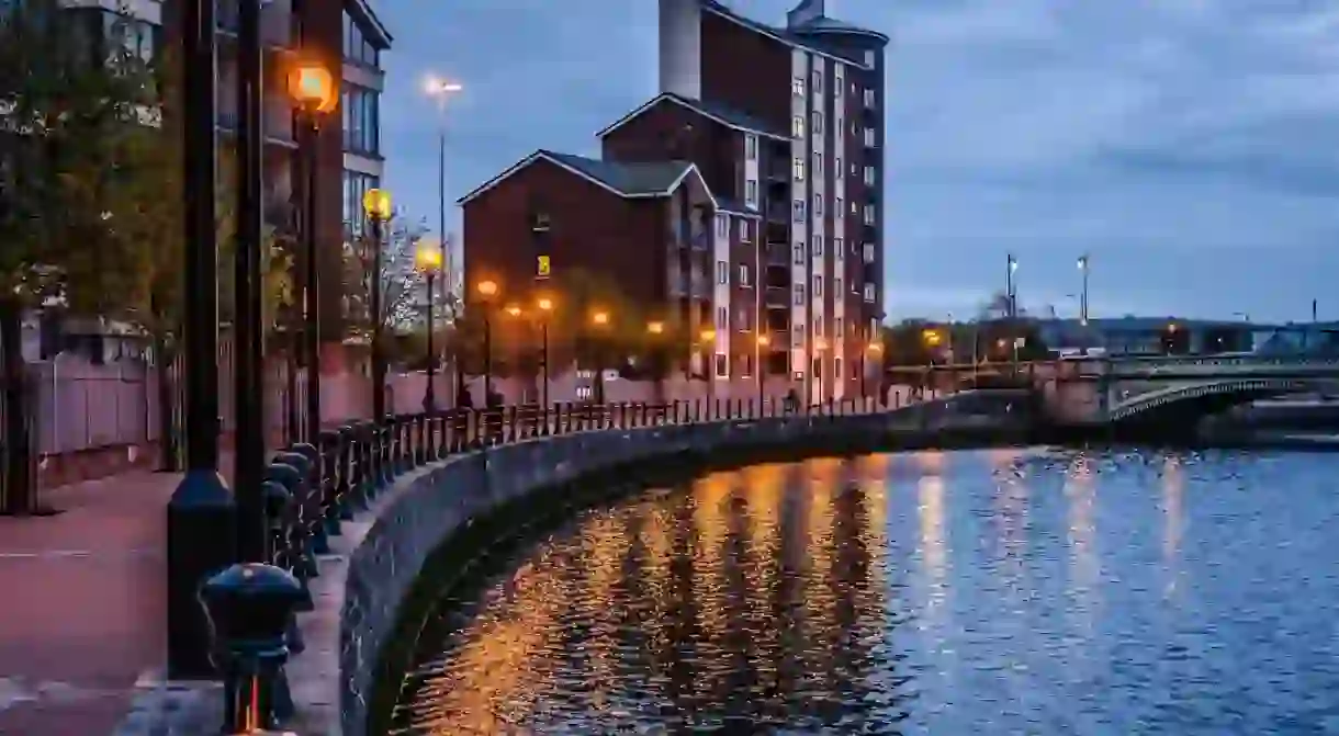 Laganside Walk, Belfast, during early evening