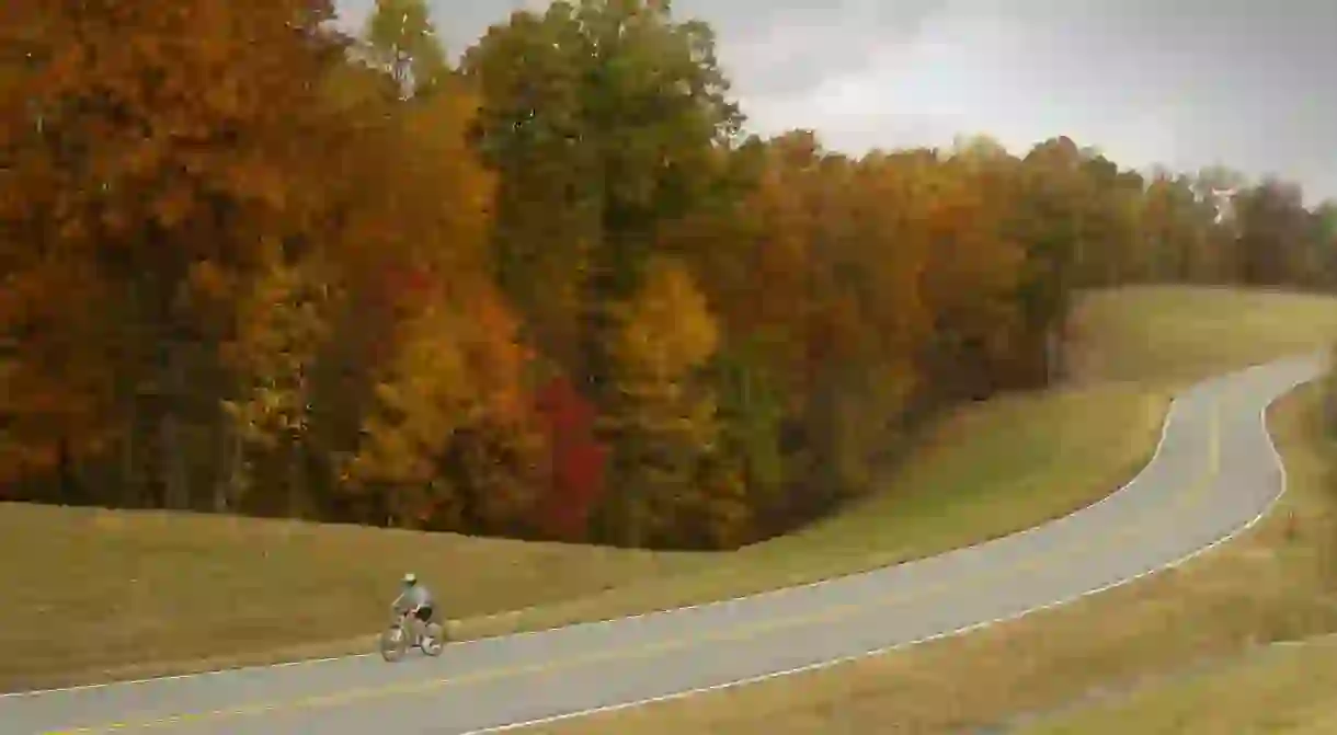 Hike, bike, horseback ride or simply take a relaxing drive through the Natchez Trace parkway just south of Nashville