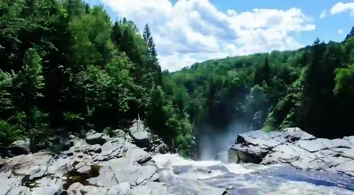 Impressive waterfalls can be found in the countryside surrounding Quebec City