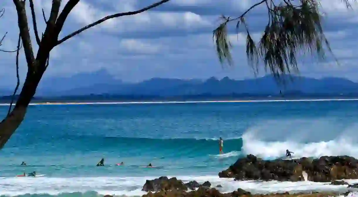 The Pass in Byron Bay is a renowned surf spot in New South Wales