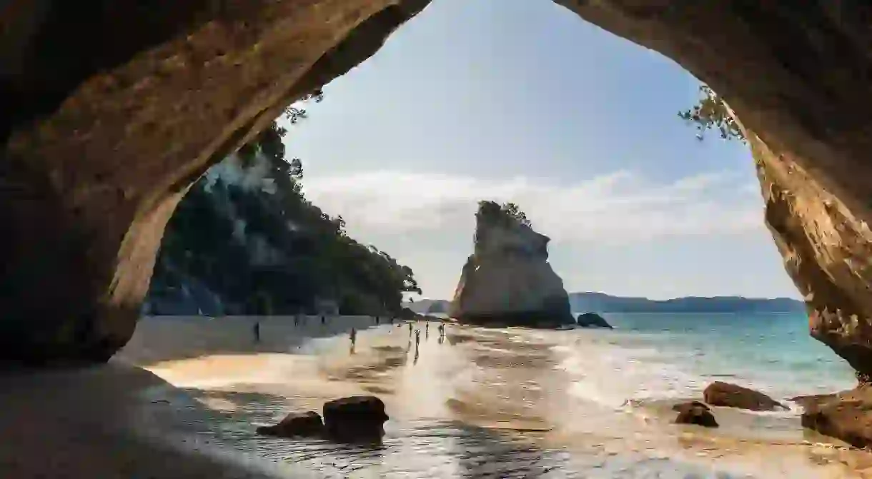 Cathedral Cove on the spectacular Coromandel Peninsula is one of the locations within easy reach of Auckland