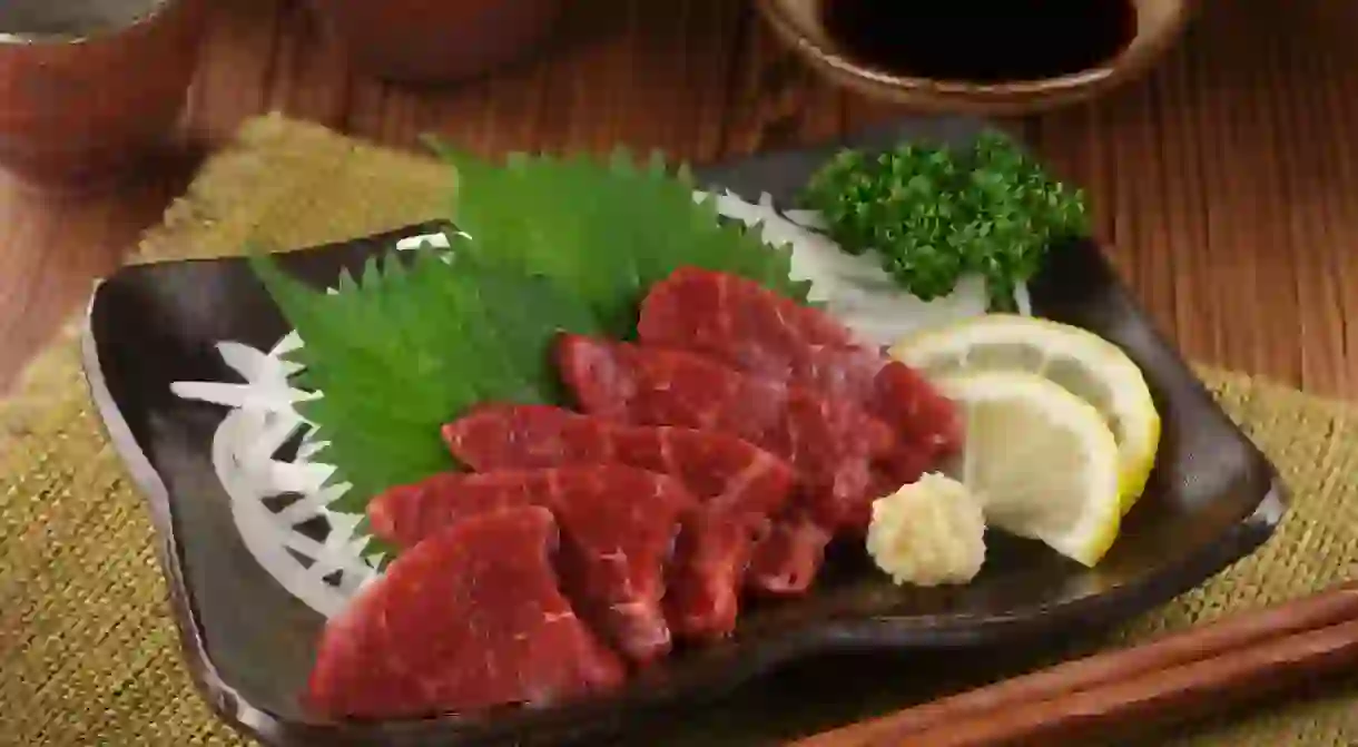 Raw horse meat sashimi is a local speciality