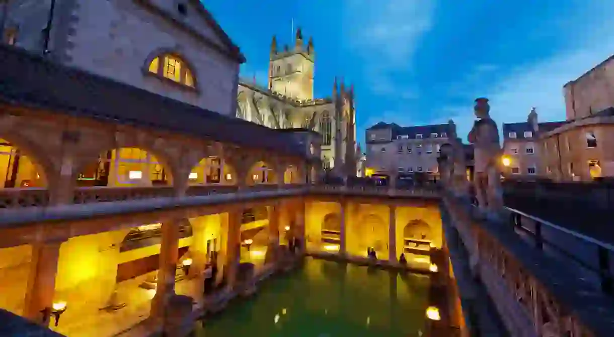 Bath has a thriving nightlife scene, which includes a night-time a tour of the Roman Baths