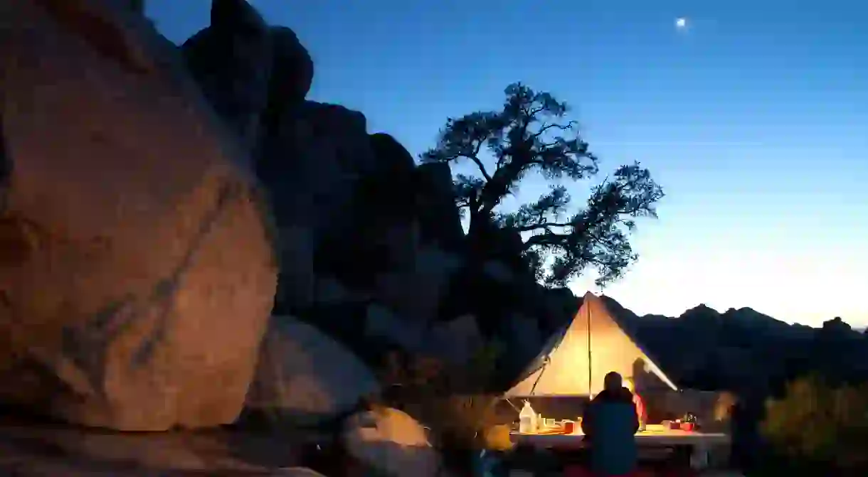 Long Beach has many amazing camping options just like this one under the stars