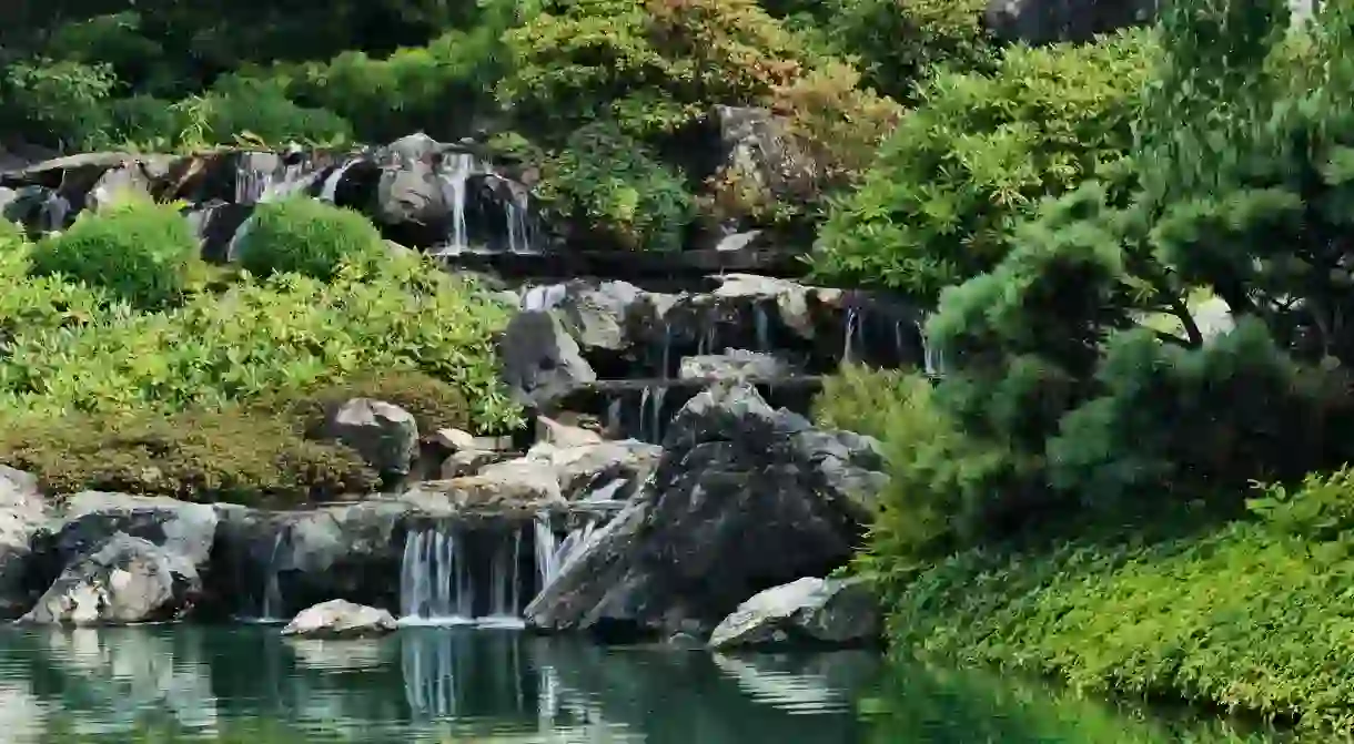 Look out for the waterfalls at the Japanese Garden within the Montreal Botanical Garden