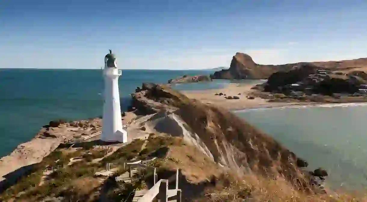 Castlepoint Lighthouse overlooks Wellingtons breathtaking coastline