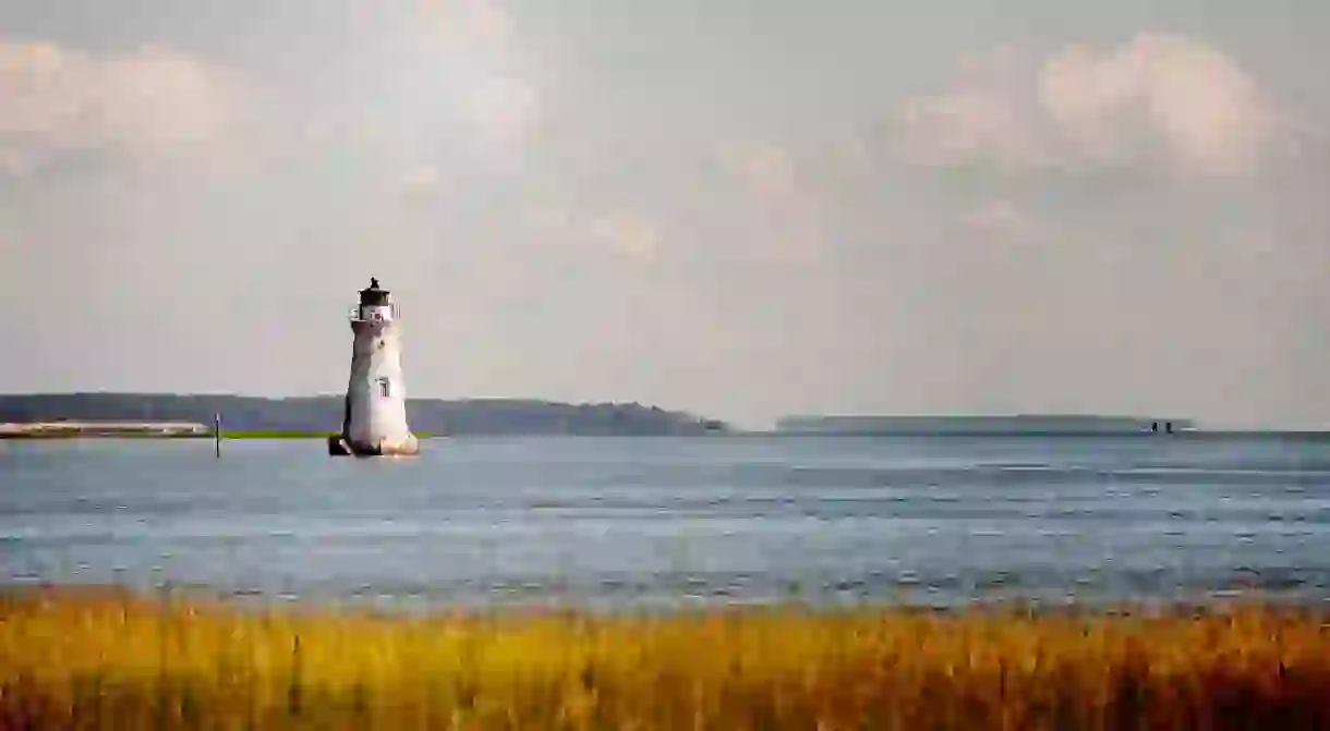 Cockspur Island Lighthouse is only a 20-minute drive from downtown Savannah