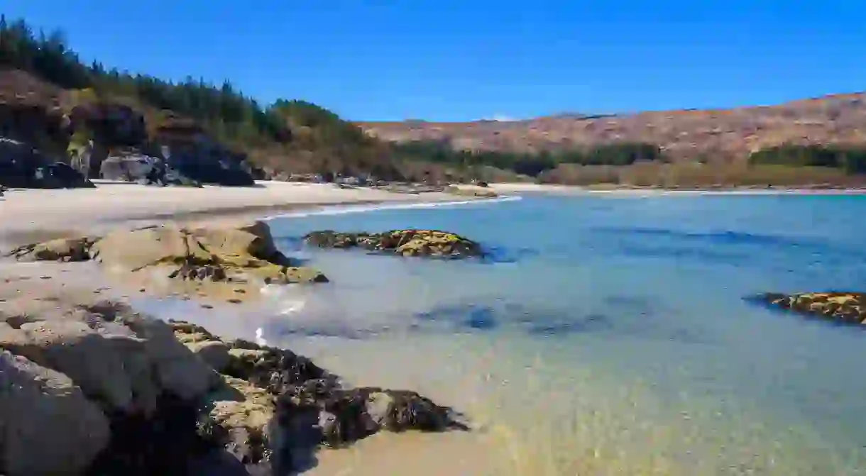 Singing Sands beach (Camas an Lighe) in Scotland