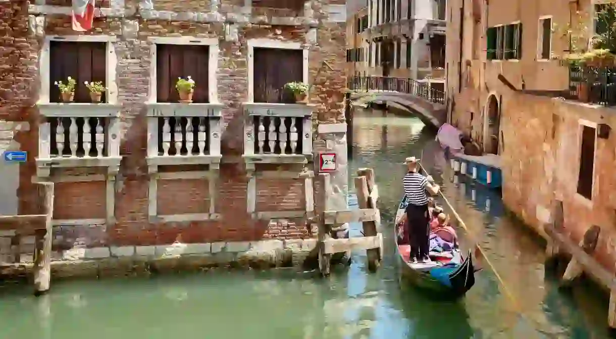 Gondolas are a constant presence in Venices canals