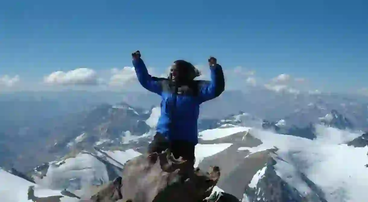 On top of the world? Not quite – Sibusiso reaches camp three of Aconcagua, the highest mountain in South America