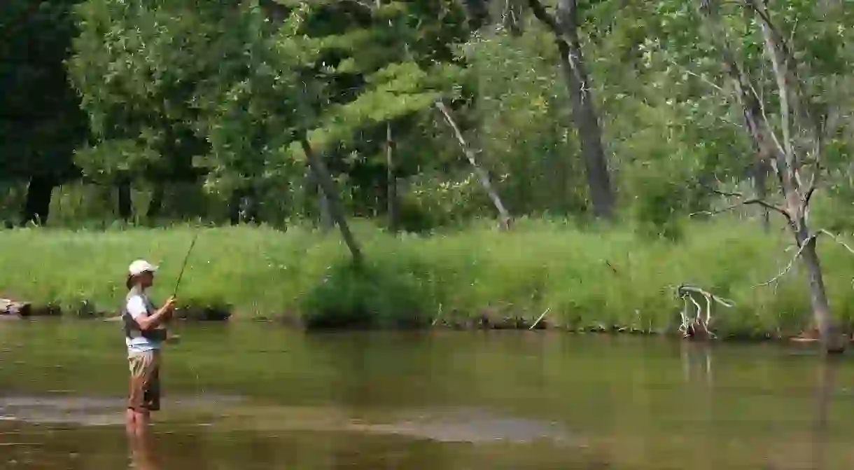 Michigans rustic rivers and lakes are hotspots for fly fishing