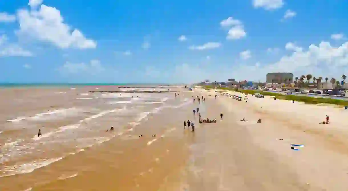 Stewart Beach in Galveston is a popular family-friendly destination