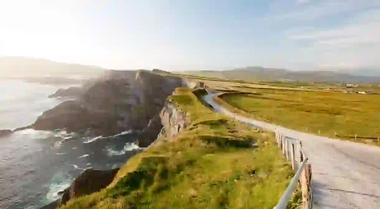 The Kerry Cliffs are an example of the South of Irelands dramatic scenery