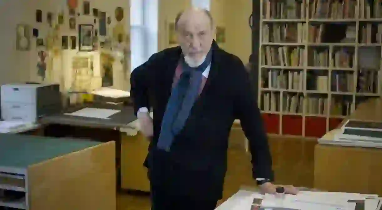 Graphic designer Milton Glaser, whose work as a graphic designer had a huge impact on visual culture around the globe