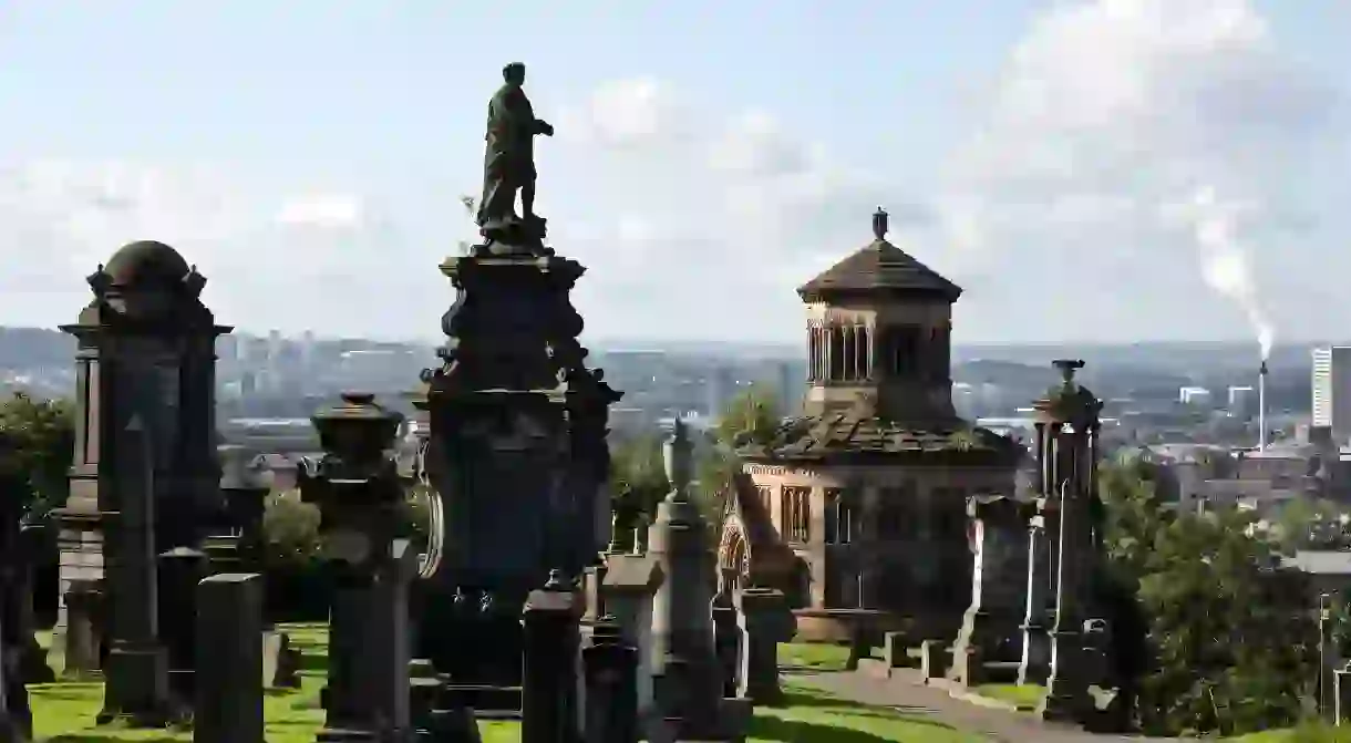 Leave the bustling city centre behind to explore Glasgow’s Necropolis