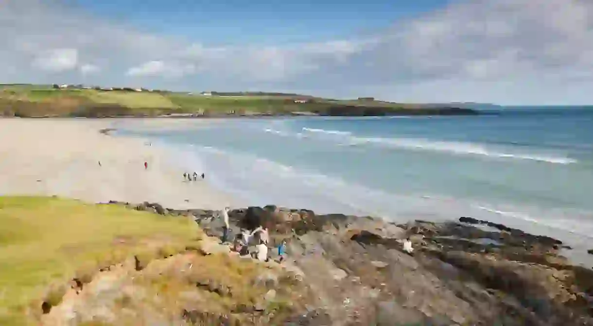 Inchydoney Beach is the perfect place to teach the entire family how to surf