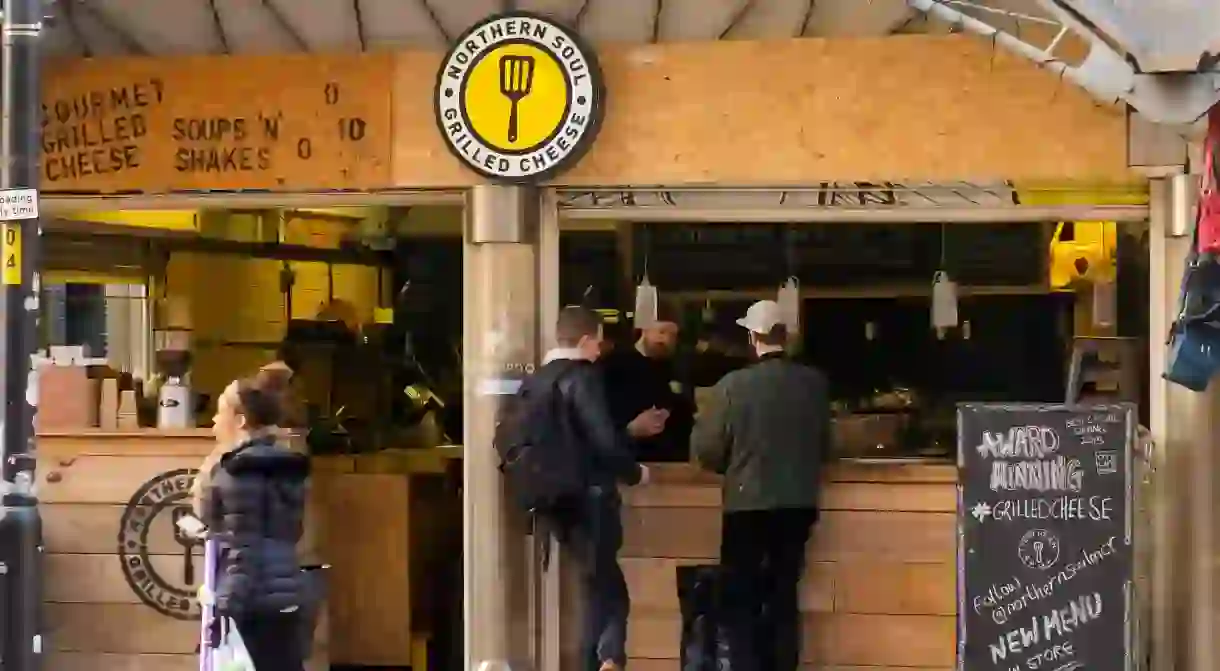 Northern Soul grilled cheese street food on Church Street in The Northern Quarter