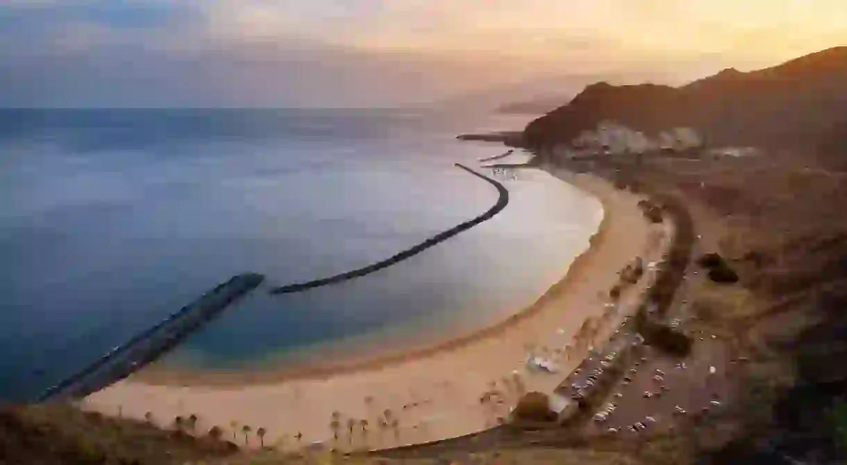 The sand lining the Playa de las Teresitas’ shores is from the Sahara Desert