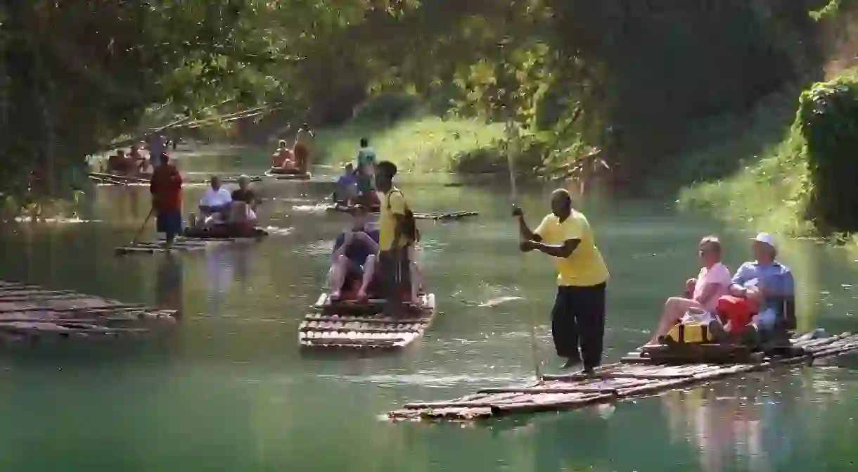 Some of the best things to do in Jamaica include rafting on the Martha Brae River in Falmouth