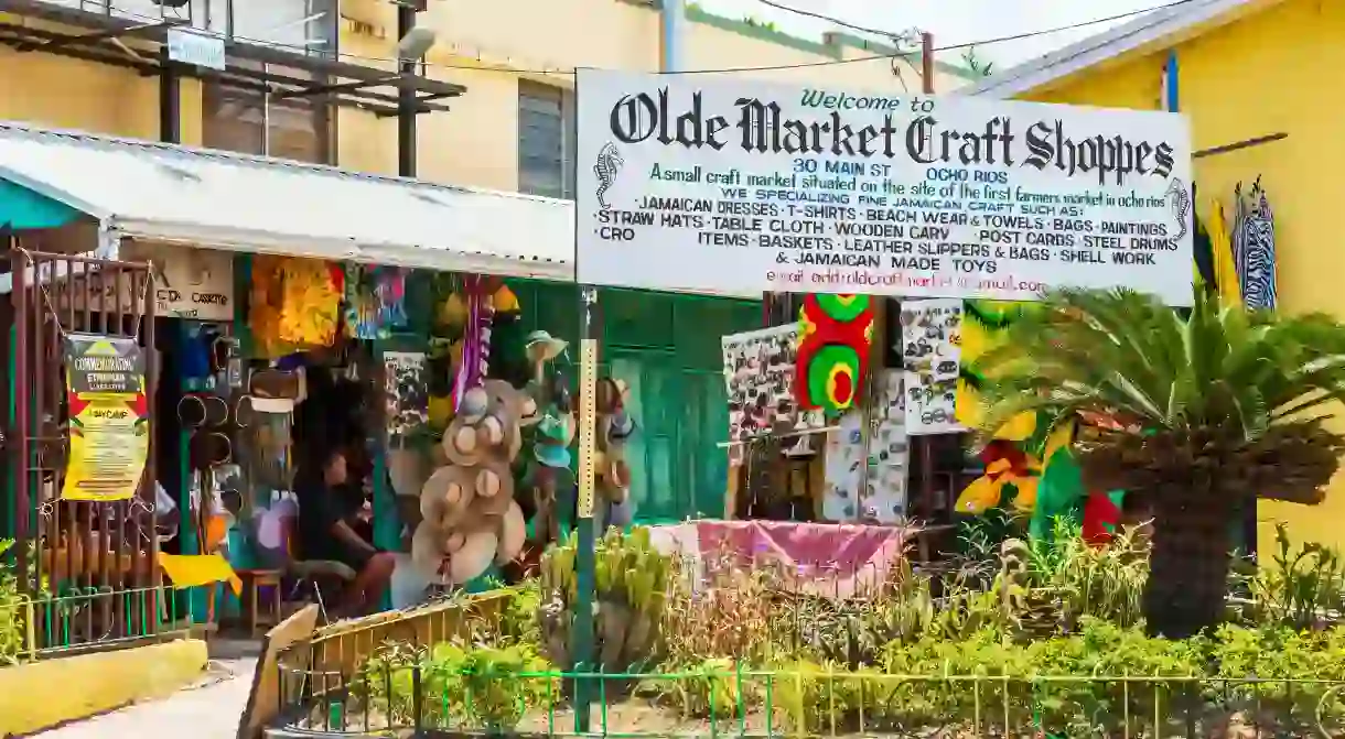 Traditional craft market in Ocho Rios, Jamaica