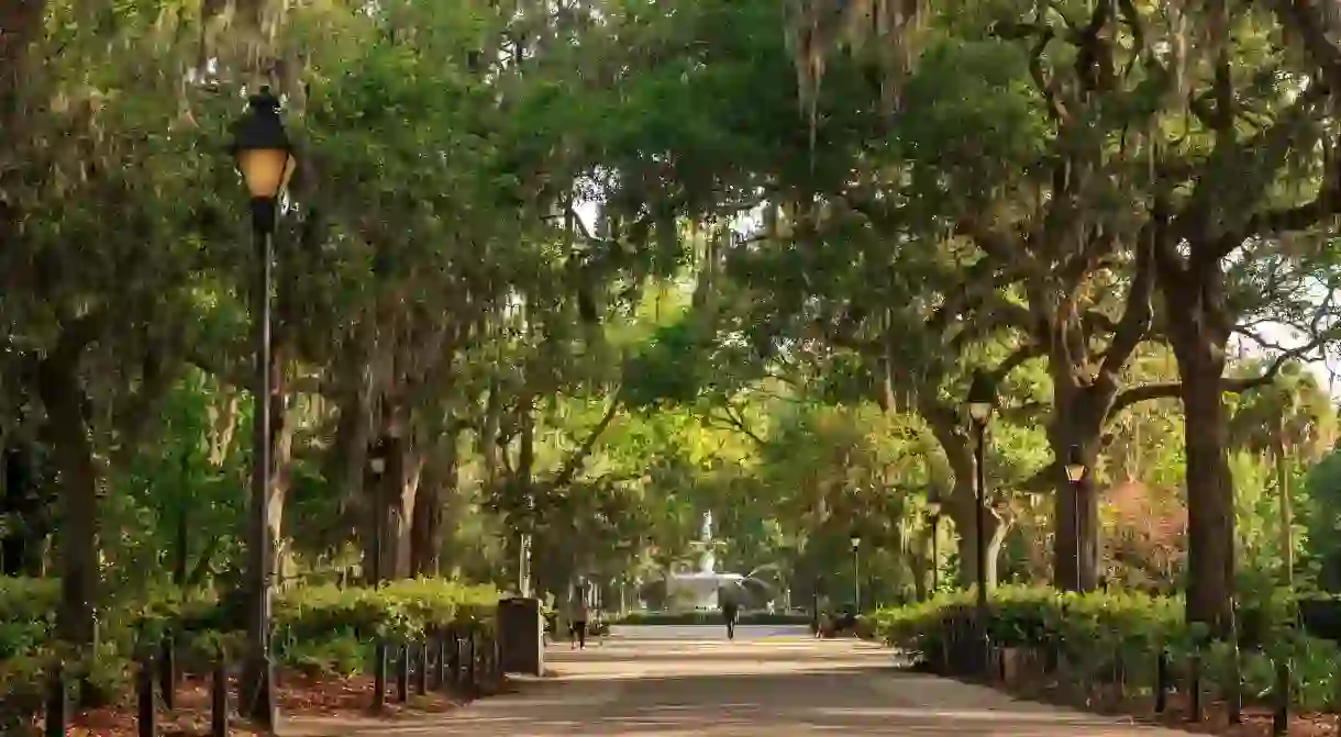 The cast-iron fountain in Forsyth Park was made famous by the movie Midnight in the Garden of Good and Evil