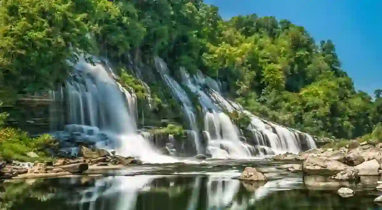 Twin Falls waterfall, in Rock Island State Park, is one of many stunning cascades in the area worth a visit