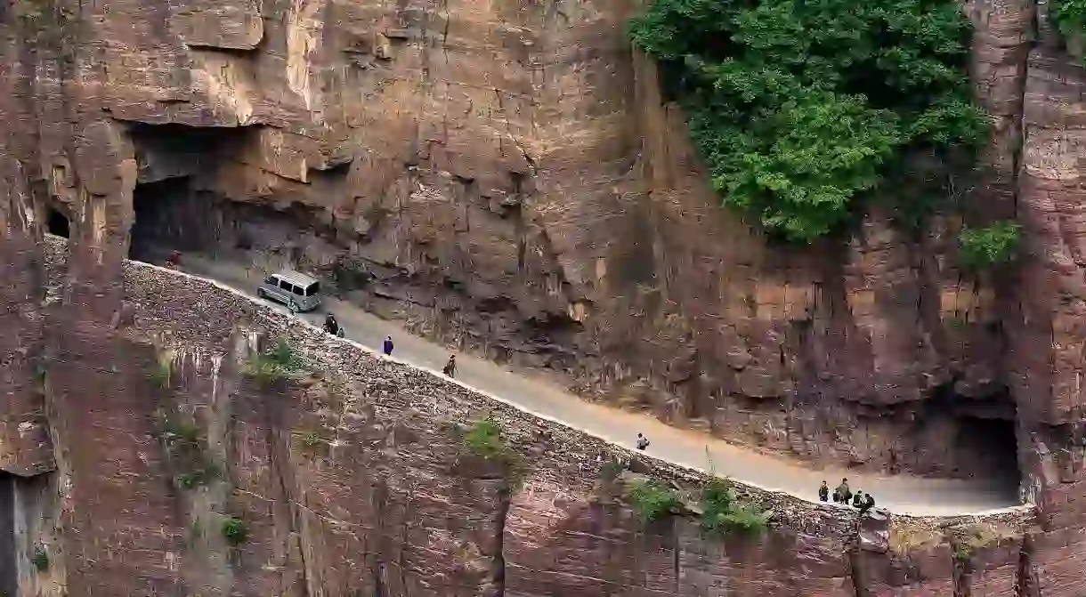 The Guoliang Tunnel through the Wanxian Mountain, Xinxian