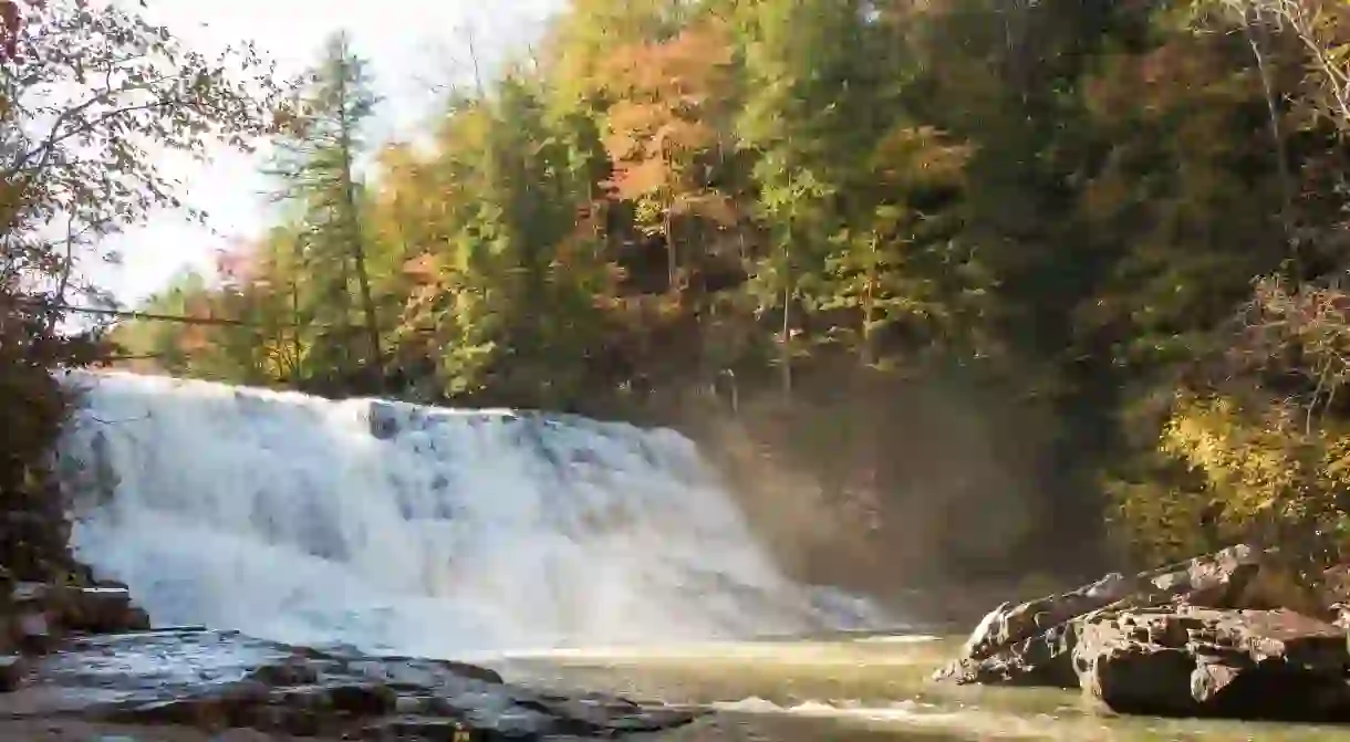 USA, Tennessee. Cane Creek Cascades in Fall Creek Falls State Park