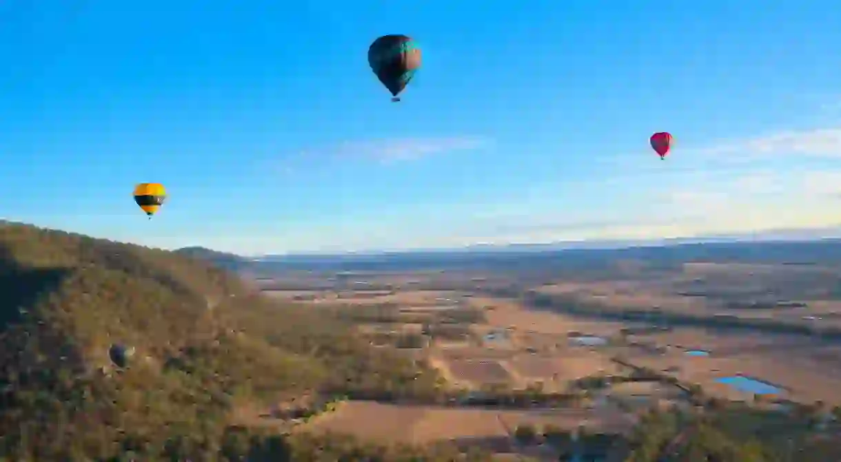 Try hot-air ballooning in the Hunter Valley