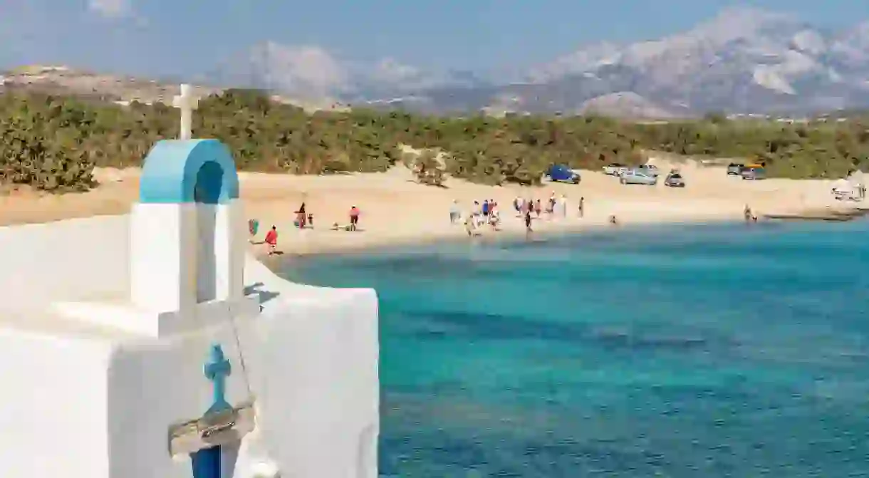 Turquoise coves, white sand and cedar forests make Aliko beach on Naxos a Grecian paradise