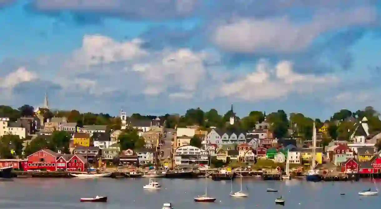 Admire the colorful historic buildings of Lunenburg’s Old Town, Nova Scotia, Canada