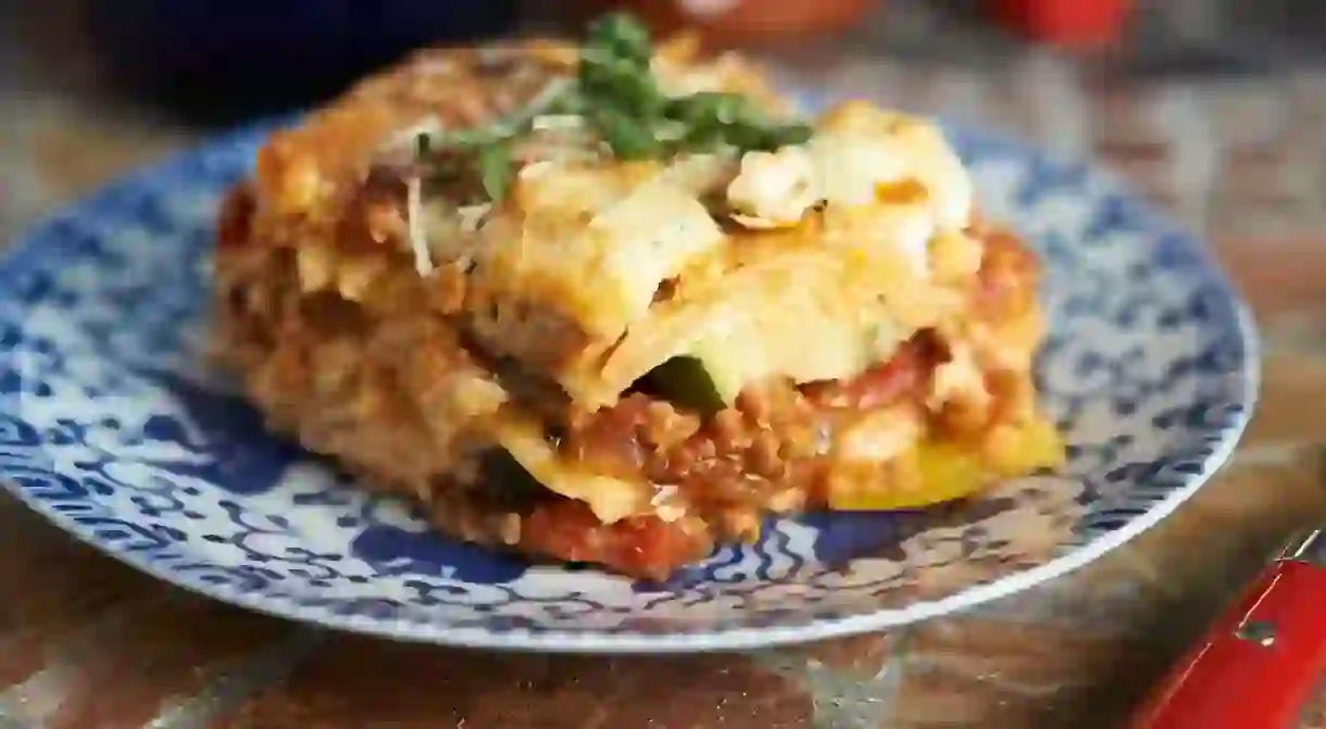 Lasagna on a plate