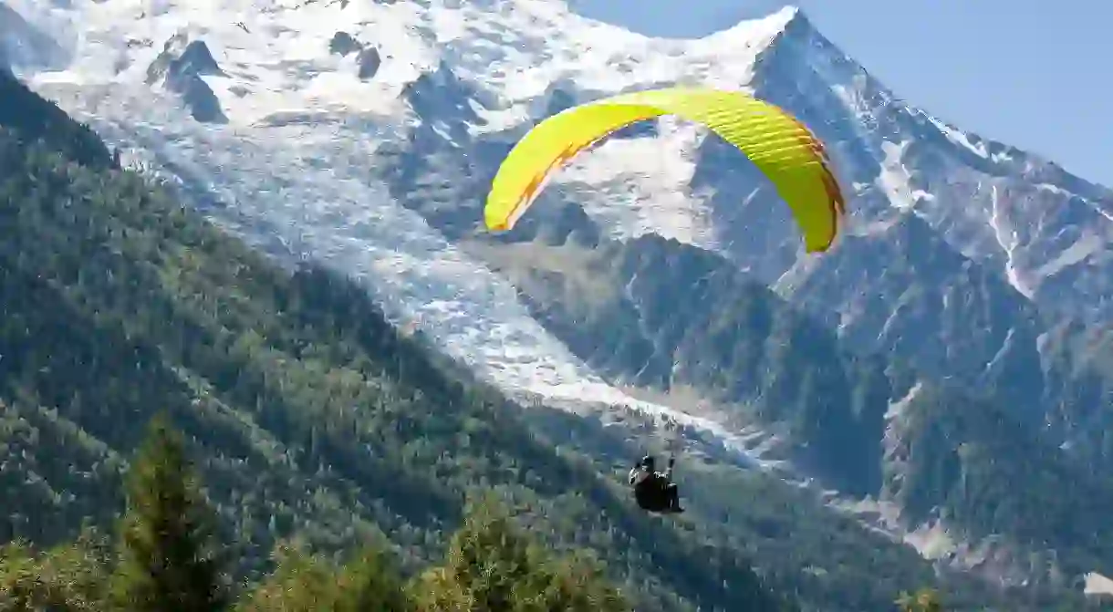 For breathtakingly beautiful views, go paragliding in Switzerland