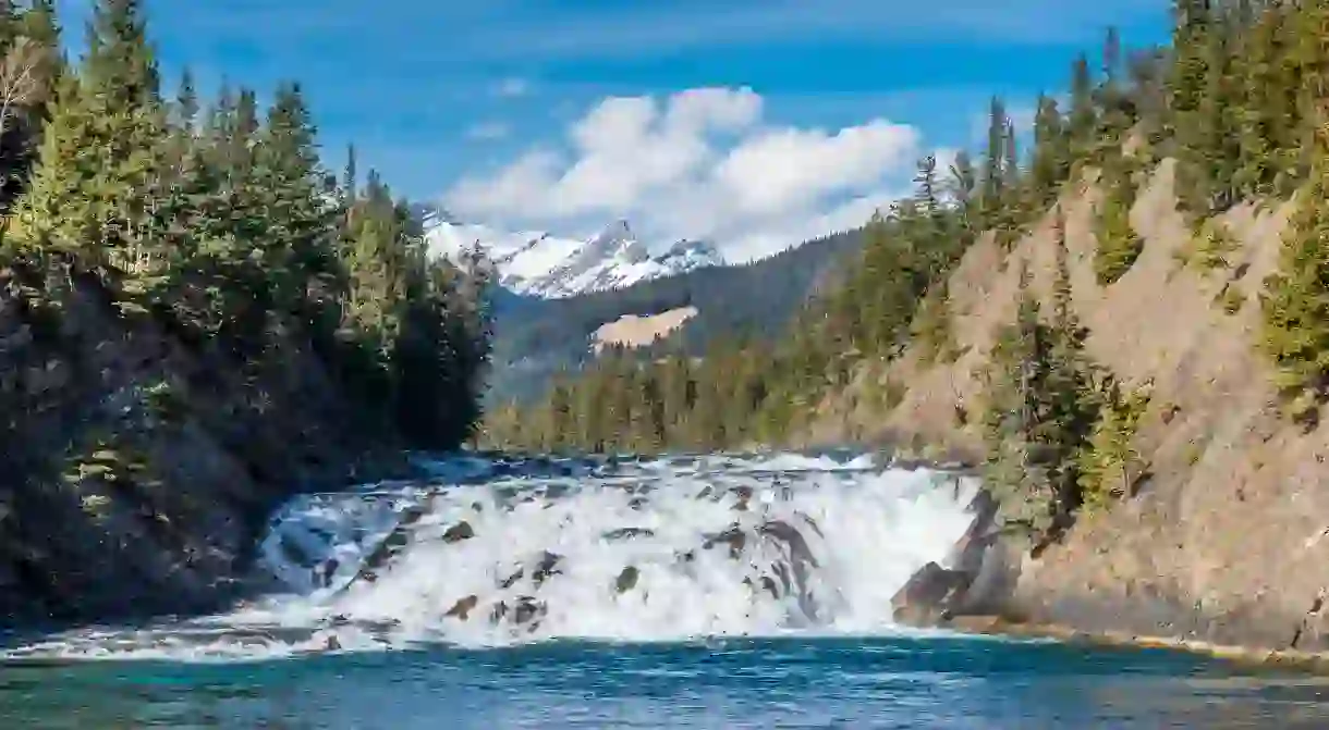 Bow Falls in Banff is the perfect spot to enjoy Canada’s natural beauty