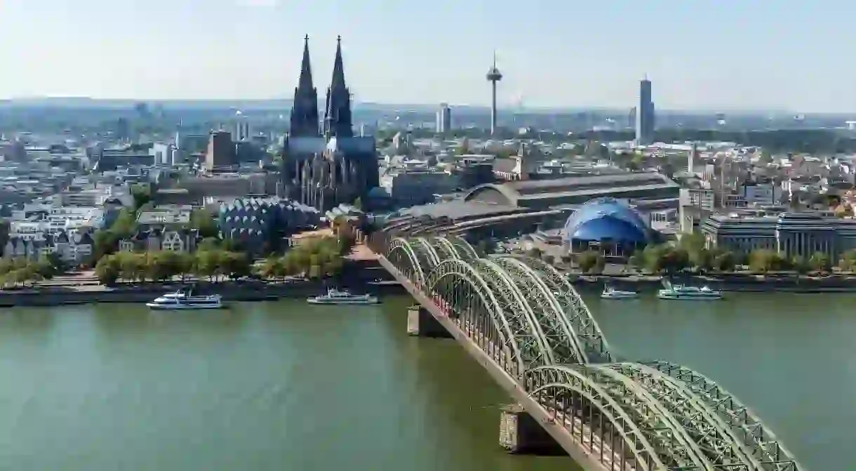 The River Rhine and Cologne, Germany