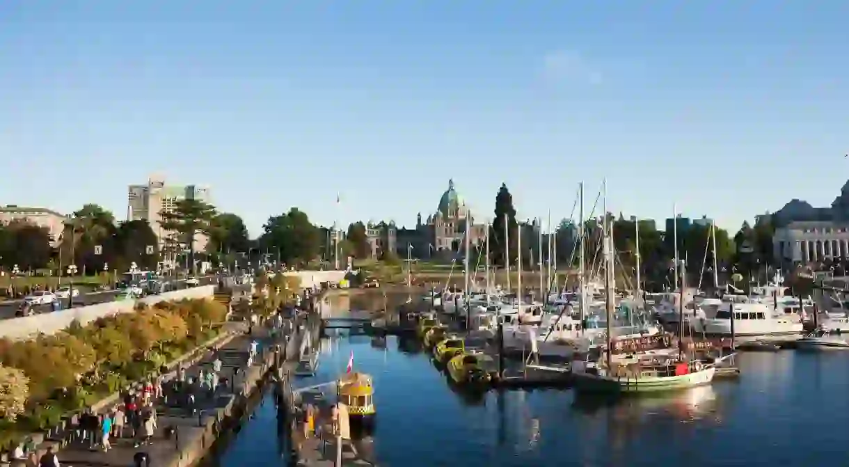 Victorias Inner Harbour is home to the Fairmont Empress, the Royal BC Museum and the BC Parliament Buildings