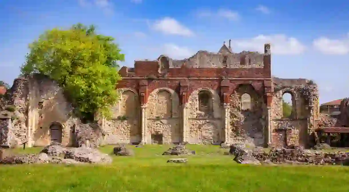 The ruins of St. Augustines Abbey, an old monastery in Kent, UK, are drenched in history