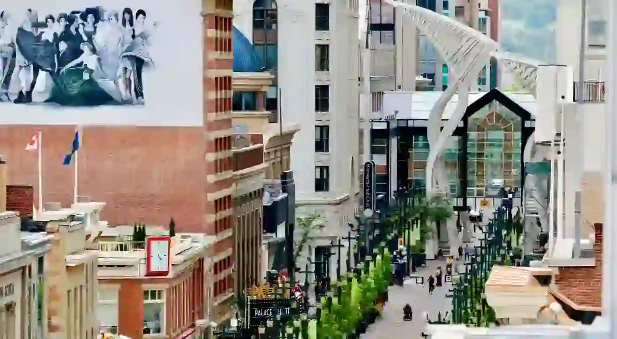 Calgary is the perfect city to walk around and admire pre-or-post meal