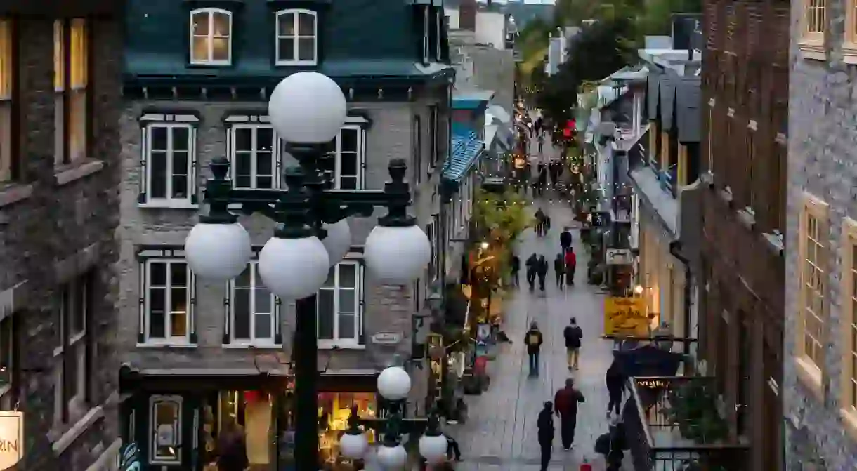 Rue du Petit-Champlain is one of the most photographed streets in Quebec City