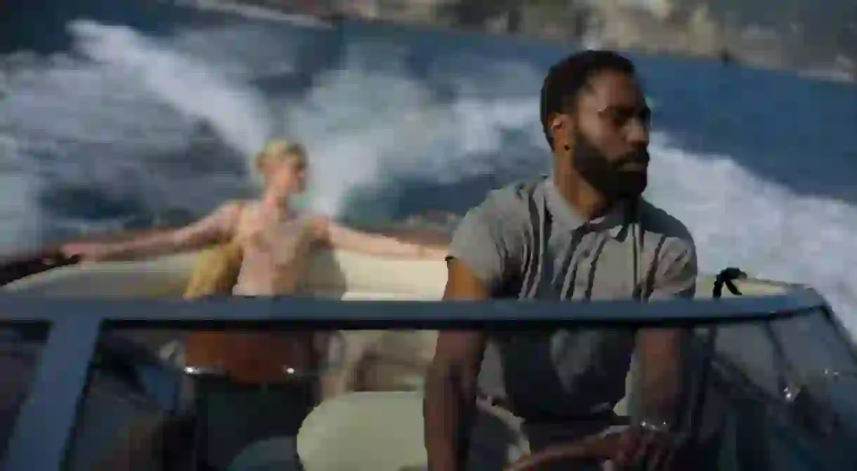 Much of the film Tenet, starring John David Washington, takes place on or around open water